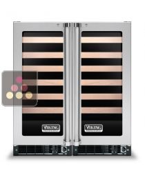 Combin&eacute; de 2 caves &agrave; vin de conservation ou de service encastrable VIKING