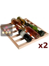 Lot de 2 clayettes de stockage en h&ecirc;tre pour caves &agrave; vin de la gamme Tradition La SOMMELIERE