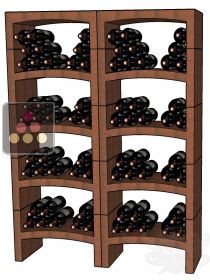 Casiers en argile naturelle pour 104 bouteilles CAVINO