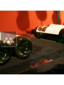 Lot de 2 tapis en mousse pour bouteilles de 75cl RACK IN BLACK