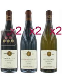 S&eacute;lection de 4 Vins Rouges et 2 Blancs - Grandes appellations du Rh&ocirc;ne Sélection Vin