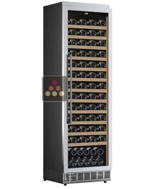 Cave à vin encastrable Mono-Température de conservation ou de service - Façade Inox - Clayettes coulissantes CALICE