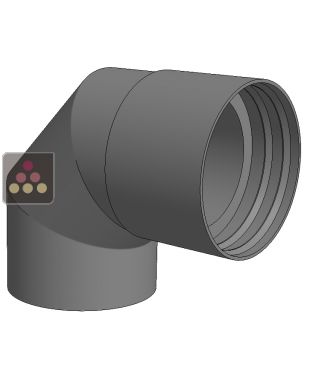 Coude 90 degrés avec manchon Ø 125 mm WINEMASTER