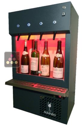 Distributeur de vin au verre 4 bouteilles Self-service avec syst&egrave;me de conservation