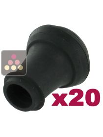 Lot de 20 bouchons pour conserver des bouteilles de vin ouvertes avec syst&egrave;me de pr&eacute;servation LE VERRE DE VIN