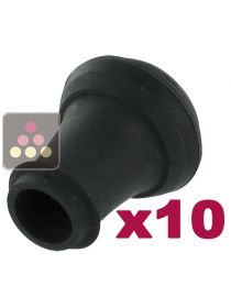 Lot de 10 bouchons pour conserver bouteilles vin "&agrave; vis" ouvertes avec syst&egrave;me de pr&eacute;servation LE VERRE DE VIN