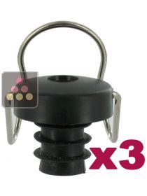 Lot 3 bouchons pour conserver bouteilles de Champagne ouvertes avec système de préservation LE VERRE DE VIN