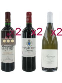 S&eacute;lection de 4 Vins Rouges et 2 Blancs - Loire en blanc et Bordeaux en rouge Sélection Vin