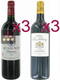 S&eacute;lection de 6 Vins Rouges - Pauillac et Saint Est&egrave;phe 5&egrave;me Grand Cru Class&eacute; Sélection Vin