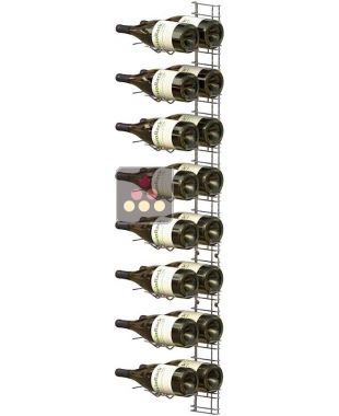 Support mural de 16 bouteilles de taille Magnum - Bouteilles horizontales VISIORACK