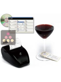 Logiciel d'impression avec imprimante et marque-verre personnalis&eacute;s WINE LABEL