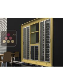 Combiné de 3 caves à vin multi-usages modulaires avec meuble de rangement, encastrable CALICE DESIGN