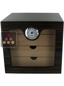 Cave à cigares 4 tiroirs façon Ébène de Macassar Ma Cave à Cigares