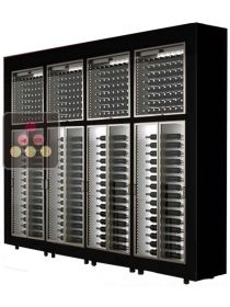 Combiné de 8 caves à vin multi-usages modulaires avec meubles de rangement, en pose libre CALICE DESIGN