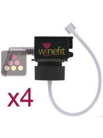 Lot de 4 Bouchons pour distributeur de vin au verre WINEFIT