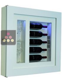 Cadre à vin Design et Silencieux mono-température pour 5 bouteilles et 2 verres CALICE DESIGN