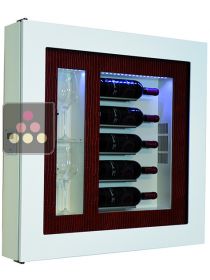 Cadre à vin Design et Silencieux mono-température pour 5 bouteilles et 2 verres CALICE DESIGN