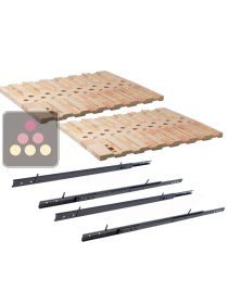 Lot de 2 Clayettes Coulissante Collector R&eacute;versible Bordeaux / Bourgogne CLIMADIFF