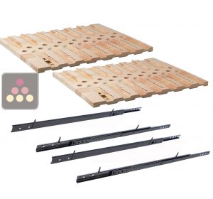 Lot de 2 Clayettes Coulissante Collector R&eacute;versible Bordeaux / Bourgogne CLIMADIFF