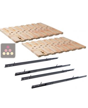 Lot de 2 Clayettes Coulissante Collector R&eacute;versible Bordeaux / Bourgogne CLIMADIFF