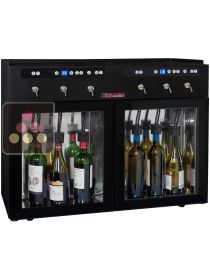 Distributeur de vin au verre 2 Températures 6 bouteilles avec système de conservation La SOMMELIERE