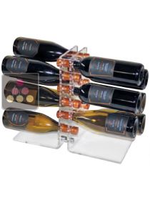 Porte bouteille pose libre en plexiglas pour 12 bouteilles SOBRIO