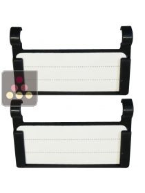 Lot de 2 clips &eacute;tiquettes pour clayette en fil en acier chrom&eacute; LIEBHERR