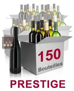 150 bouteilles de vin - Sélection Prestige : vins blancs, rouges et Champagne Sélection Vin