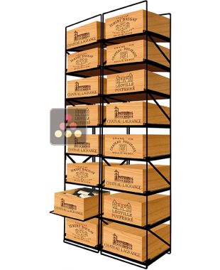 La seule solution pour stocker 16 caisses de vins et 192 bouteilles MODULORACK