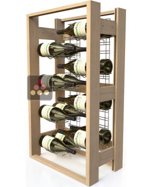 Meuble de rangement en bois de 16 bouteilles Magnum VISIORACK