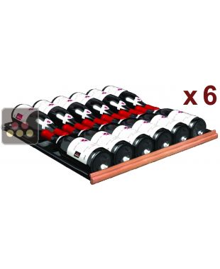 Lot de 6 Clayettes Coulissantes 12 bouteilles en Métal et PS Choc pour Gamme Prestige TRANSTHERM