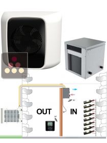 Climatiseur de cave à vin jusqu'à 30m3 - production de froid + chauffage et humdiificateur - Évaporateur mural FRIAX