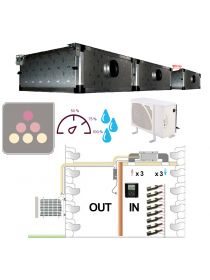 Climatiseur de cave 4000W/6°C à double évaporateur gainable, avec fonction chauffage et humidificateur - Gainage horizontal - Version spécifique FRIAX