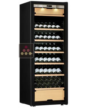 Cave à vin Multi-Usages de vieillissement et de service des vins rouges et des vins frais - 3 températures - Equipement présentation - Porte Full Glass TRANSTHERM