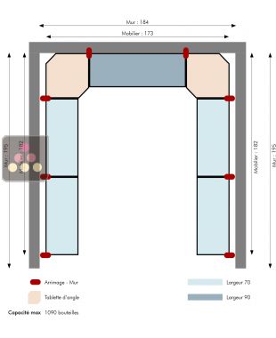 Aménagement de cave en métal pour 1090 bouteilles - Fabrication spécifique - Essentiel system ARCHITECTURE INTERIEURE DU VIN