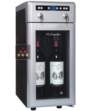 Distributeur de vin au verre 1 température 2 bouteilles avec système de conservation La SOMMELIERE