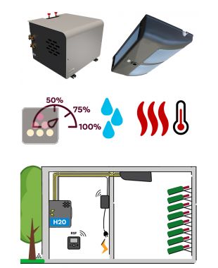 Climatiseur de cave naturelle de 3500 Watts - Évaporateur plafonnier - Condensation à eau - Froid, humidification et chauffage FRIAX
