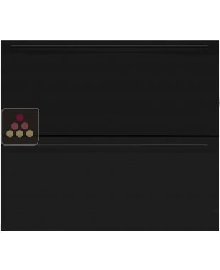 Kit de 2 façades noires de portes habillable pour réfrigérateur à tiroir NORCOOL