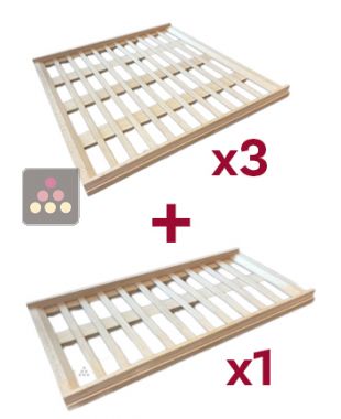 Lot de 3 clayettes de stockage + 1 demi clayette CLIMADIFF