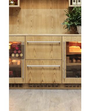 Réfrigérateur ou congélateur intégrable trimode à 2 tiroirs à façades habillables FHIABA