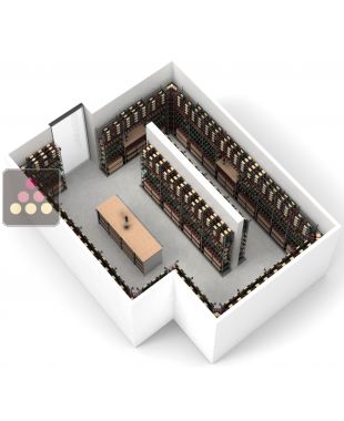 Aménagement de cave Métal pour 5080 bouteilles - Fabrication spécifique - Essentiel System ARCHITECTURE INTERIEURE DU VIN