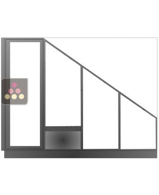Cave à vin sur-mesure mono-température de vieillissement - Structure acier - Sous escalier - Sans aménagement  Ma Cave à Vin