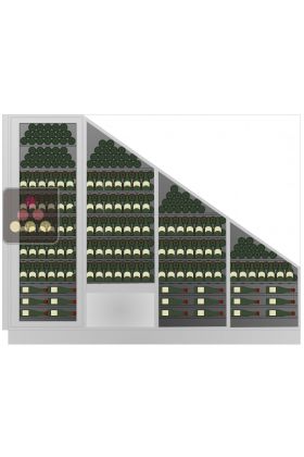 Aménagement intérieur de Cave à vin sur-mesure mono-température de vieillissement - Acier Thermolaqué