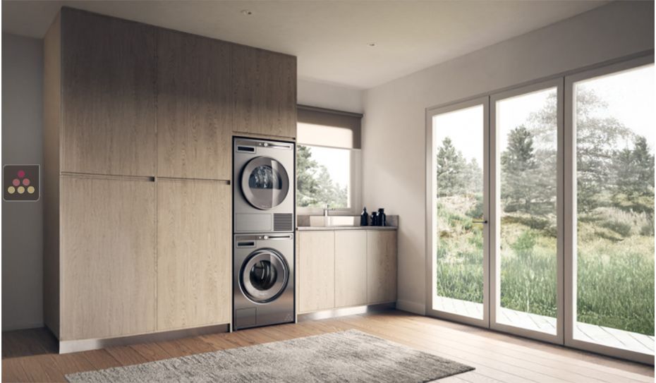 Sèche-linge à pompe à chaleur Logic - 8 Kg - Titanium - Pose libre