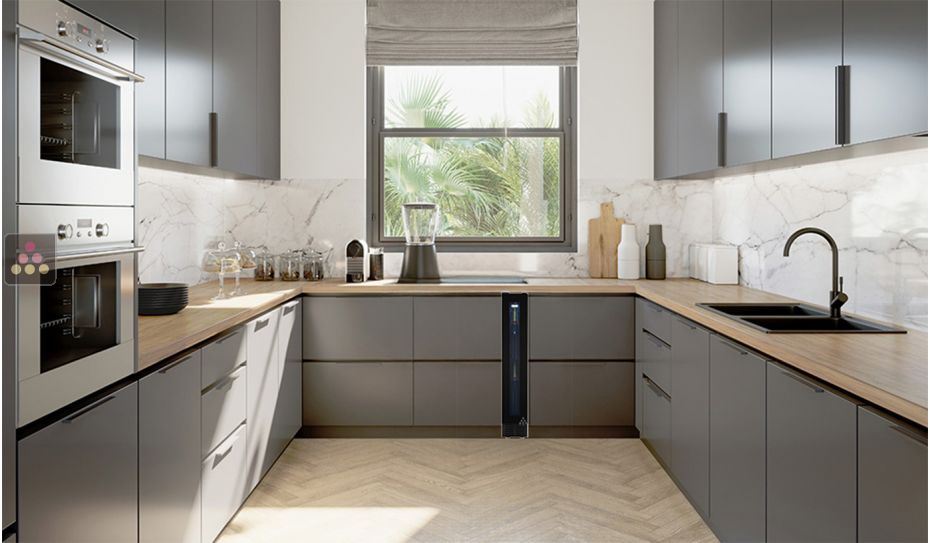 Cave à vin de service mono-température encastrable sous-plan - Porte de 72cm