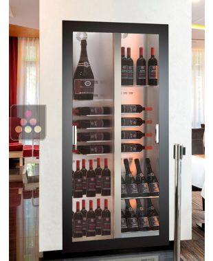 Vitrine à vin encastrable multi-températures de service et de conservation - P36cm - Usage pro - Équipement mixte CALICE DESIGN