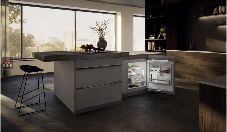 Mini Réfrigérateur encastrable sous plan à panneau décoratif habillable 127 Litres