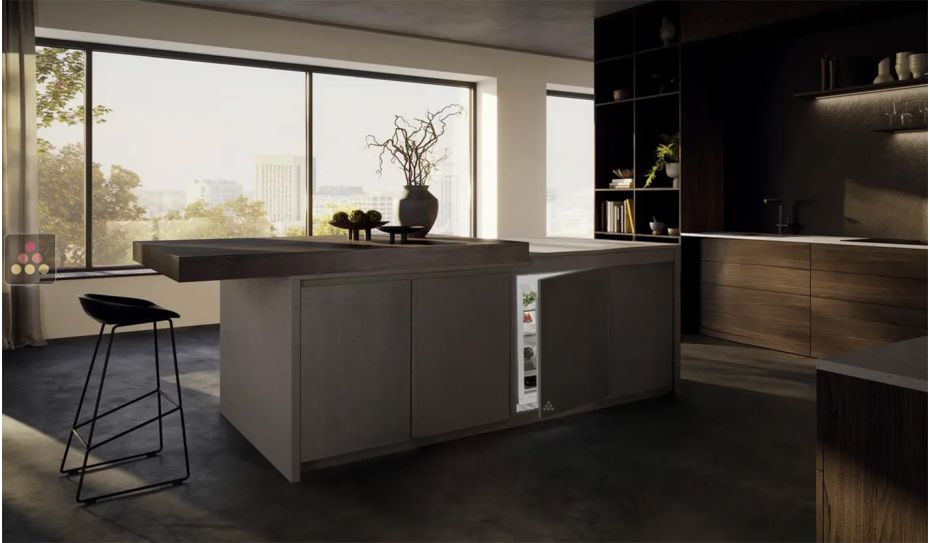 Mini Réfrigérateur encastrable sous plan à panneau décoratif habillable 127 Litres