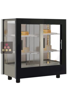 Vitrine réfrigérée de présentation pour fromages - Pro - 3 côtés vitrés - Habillage interchangeable