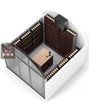 Aménagement de cave en métal pour 1968 bouteilles - Fabrication spécifique - Stockage 24 Blles - Essentiel System - H=220cm et H170cm Ma Cave à Vin